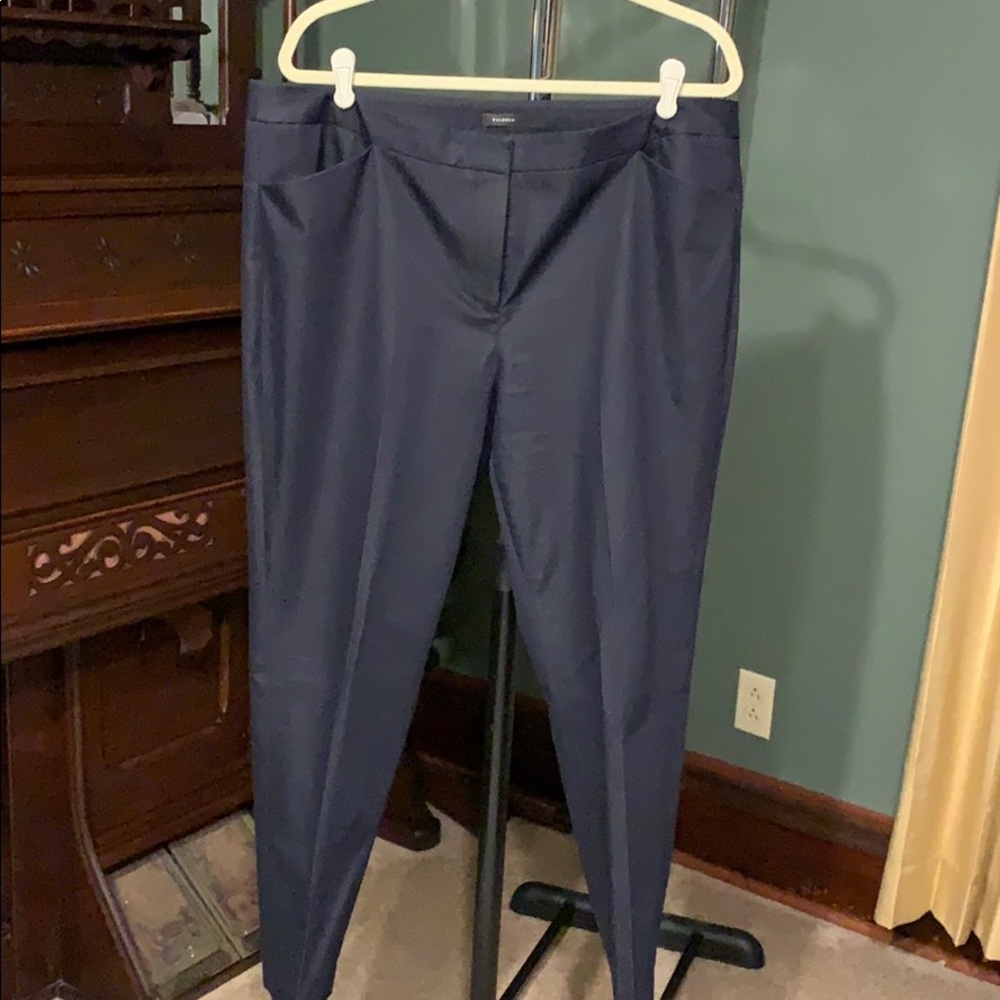 Navy blue straight leg pants